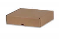 Dárková krabička - hnědá (230x210x55 mm)