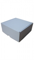 Skládací dárková krabička bílo-hnědá (180x180x80)