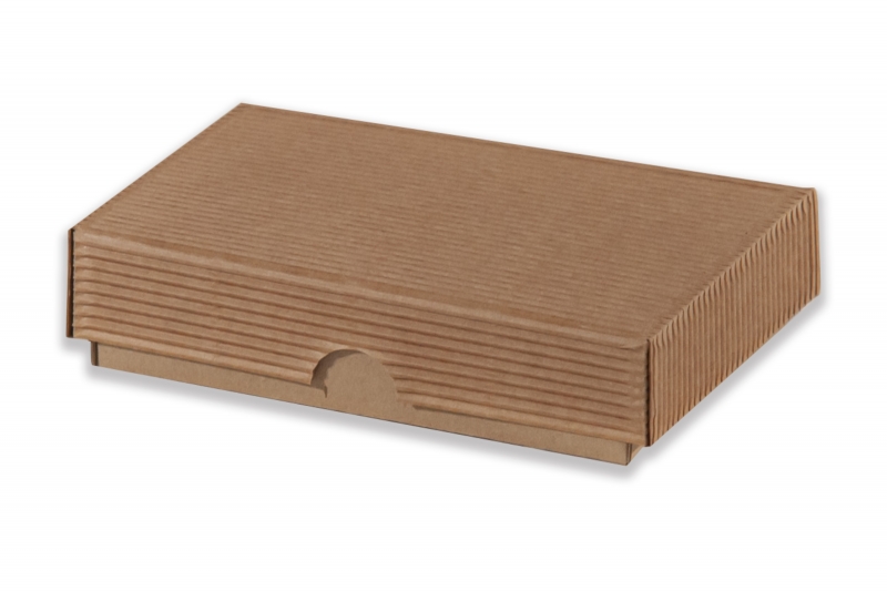 Dárková krabička bez průhledu - hnědá (150x100x35 mm)