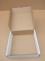 Dárková krabička FEFCO 0427 - bílá (260x260x80)