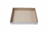  Dno krabice, bílo-hnědé (330x240x60 mm)