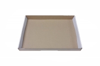 Víko krabice, bílo-hnědé (330x240x35 mm)