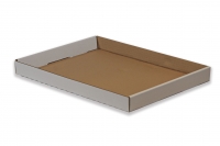 Víko krabice, bílo-hnědá (400x305x40 mm)