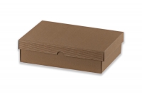 Dárková krabička bez průhledu – hnědá (250x190x70 mm)