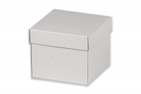 Dárková krabička dno+víko - bílo-šedá(115x115x100)