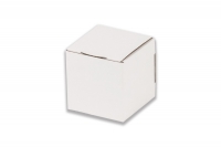 Dárková krabička 67x67x67 bílo-hnědá