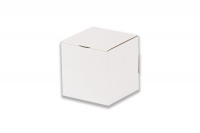 Dárková krabička 114x114x114 bílo-hnědá