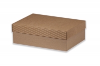 Dárková krabička bez průhledu – hnědá (300x200x100 mm)