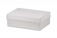 Dárková krabička bez průhledu – bílá (300x200x100 mm)