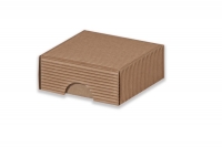 Dárková krabička bez průhledu – hnědá (100x100x40 mm)