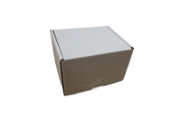 Dárková krabička bílo-hnědá (114x97x80 mm)