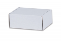 Dárková krabička bílo-hnědá (165x115x70 mm)