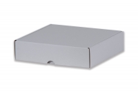 Dárková krabička bílo - hnědá (230x210x55 mm)