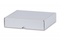 Dárková krabička bílo - hnědá (246x210x55 mm)