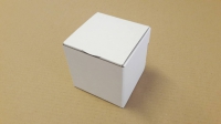Dárková krabička 96x96x96 bílo-hnědá