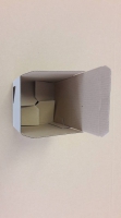 Dárková krabička 114x114x114 bílo-hnědá