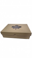 Dárková krabička s průhledem - List (250x190x70 mm)