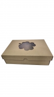 Dárková krabička s průhledem - Čtyřlístek (250x190x70 mm)