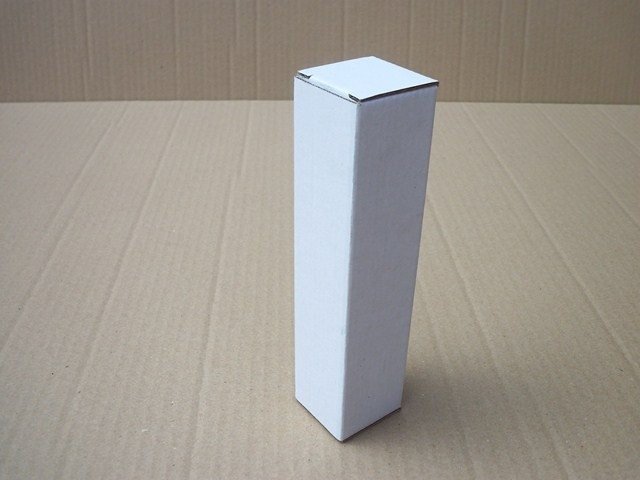 Dárková krabička "lékovka"- bílo-hnědá (40x40x180)