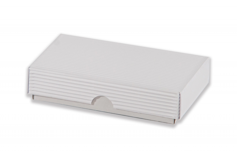 Dárková krabička bez průhledu – bílá (150x100x35 mm)