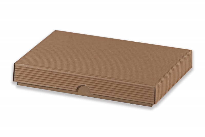 Dárková krabička bez průhledu – hnědá (220x170x35 mm)