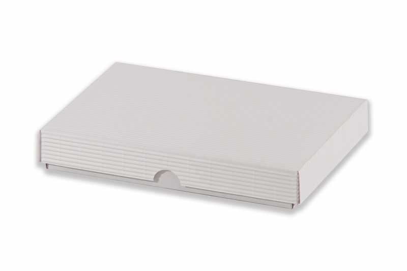 Dárková krabička bez průhledu – bílá (220x170x35 mm)