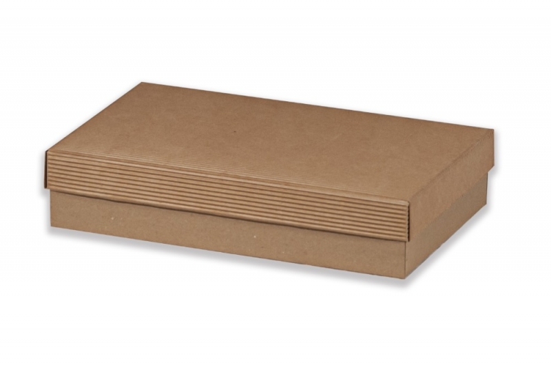 Dárková krabička bez průhledu – hnědá (290x180x60 mm)