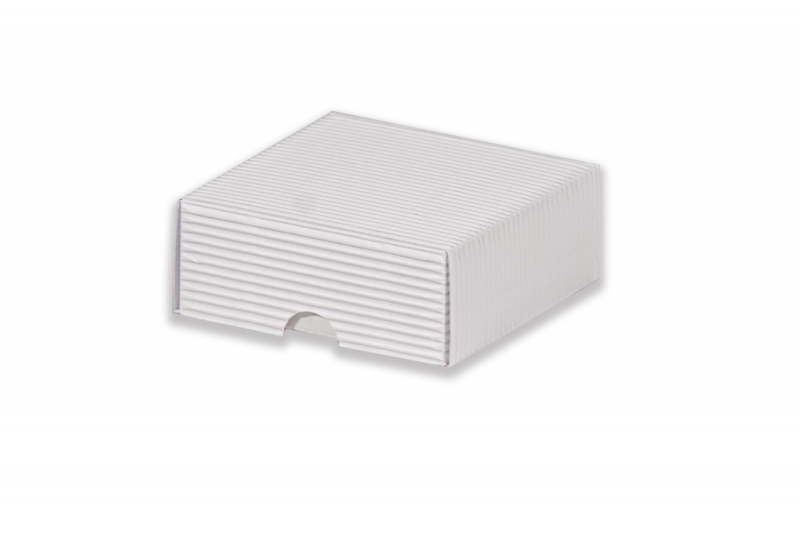 Dárková krabička bez průhledu - bílá (90x90x35 mm)