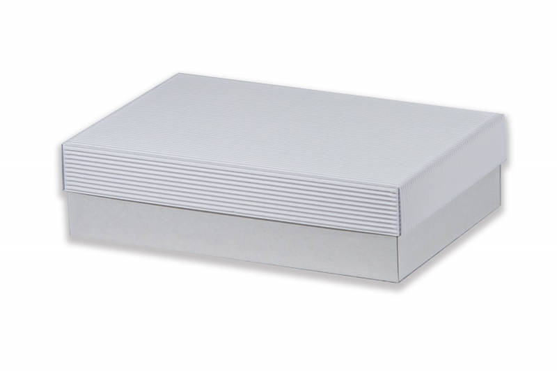 Dárková krabička bez průhledu - bílá (300x200x80 mm)