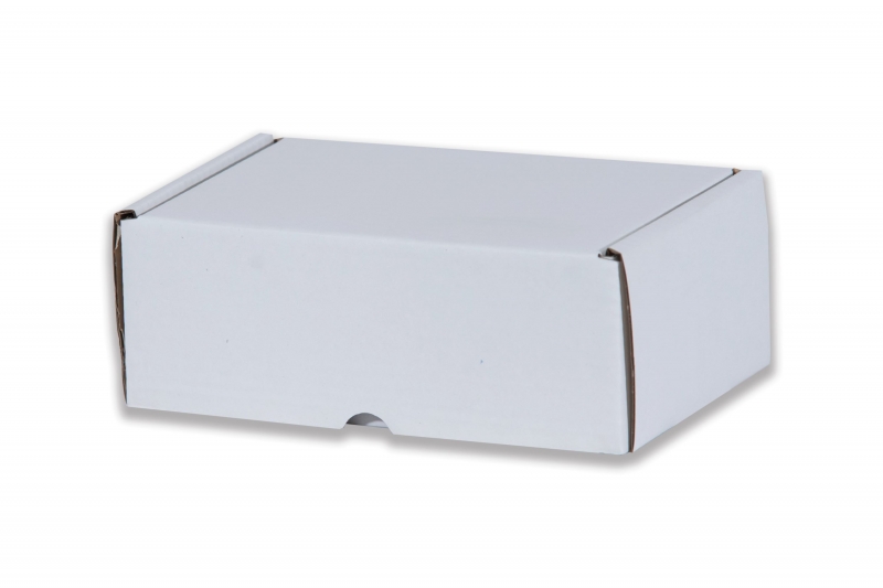 Skládací dárková krabička bílo-hnědá (235x145x90)